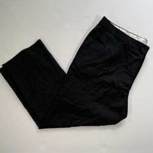 Mantoni Black Dress Pants 2BT. Vent. No Pleat Super 140’s - Size 48